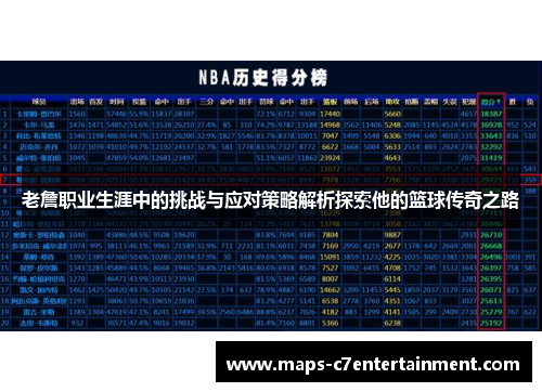 老詹职业生涯中的挑战与应对策略解析探索他的篮球传奇之路