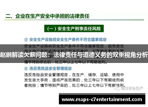 赵鹏解读欠薪问题：法律责任与道德义务的双重视角分析